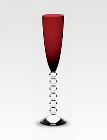 A Deco-inspired design mouthblown in France from tinted crystal with an angular stem. From the Vega Collection 5.5 oz. 11½ high Hand wash Handmade in France A Deco-inspired design mouthblown in France from tinted crystal with an angular stem. From the Vega Collection 5.5 oz. 11½ high Hand wash Handmade in France