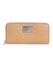 Available in rich colors or classic python, this MICHAEL by Michael Kors leather wallet keeps your essentials on hand. Available in rich colors or classic python, this MICHAEL by Michael Kors leather wallet keeps your essentials on hand.