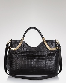 Crafted of croc-embossed leather with polished trims, Milly's take on the tote is anything but tame. Carry it for exotically styled ease. Crafted of croc-embossed leather with polished trims, Milly's take on the tote is anything but tame. Carry it for exotically styled ease.