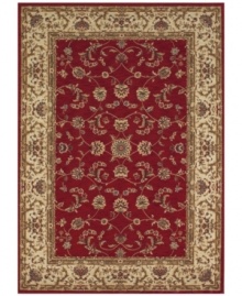 Presenting a rich red focal point, the Premier area rug from Dalyn reinvents a beautiful Persian rug design for the Modern home. Made in Egypt of durable polypropylene and shimmering polyester fibers, it provides any room with captivating texture and added dimension. Presenting a rich red focal point, the Premier area rug from Dalyn reinvents a beautiful Persian rug design for the Modern home. Made in Egypt of durable polypropylene and shimmering polyester fibers, it provides any room with captivating texture and added dimension.