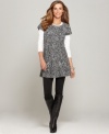 This petite marled-knit tunic by Style&co. is a stylish sweater to see you through the change of seasons. Wear alone or pair with a long sleeve tee for chillier days. (Clearance)