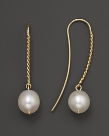 Freshwater pearls add rich luster to 14K yellow gold. By Nancy B.