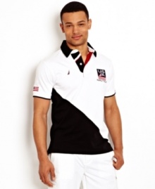 Piece together your preppy look with this polo shirt from Nautica.