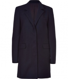 Smart and sophisticated, this wool-blend coat from See by Chloe adds elegant appeal to day or night ensembles - Notched lapels, concealed button placket, long sleeves, flap pockets - Wear with skinny jeans and heels or over a cocktail sheath Smart and sophisticated, this wool-blend coat from See by Chloe adds elegant appeal to day or night ensembles - Notched lapels, concealed button placket, long sleeves, flap pockets - Wear with skinny jeans and heels or over a cocktail sheath