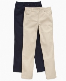 Classic cute. These twill pants from Nautica give your little bookworm serious style. Classic cute. These twill pants from Nautica give your little bookworm serious style.