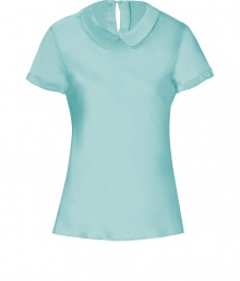With its sweet round collar and glistening silk-satin, Steffen Schrauts short sleeve top is workweek essential packed with pairing possibilities - Round collar, short sleeves, slit with button closure at nape - Softly tailored fit - Wear with a pencil skirt and heels, or dress down with skinny jeans and your favorite flats With its sweet round collar and glistening silk-satin, Steffen Schrauts short sleeve top is workweek essential packed with pairing possibilities - Round collar, short sleeves, slit with button closure at nape - Softly tailored fit - Wear with a pencil skirt and heels, or dress down with skinny jeans and your favorite flats