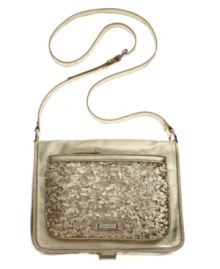 Get tech-ed out with this shimmery, sequin crossbody from Nine West that features a specially designed compartment for your iPad. Additional compartments inside and out are perfect for stashing phone, wallet, cash and makeup case, or any other essentials you can't leave home without. Get tech-ed out with this shimmery, sequin crossbody from Nine West that features a specially designed compartment for your iPad. Additional compartments inside and out are perfect for stashing phone, wallet, cash and makeup case, or any other essentials you can't leave home without.
