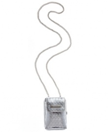 Rock this retro diva-licious style from Nine West day and night. Decked out in shiny signature 9s and glam custom hardware, it's secure frame closure stashes cards, cash and ID, while the front snap pocket keeps your phone close in case you need to text your BFF on the dance floor. Rock this retro diva-licious style from Nine West day and night. Decked out in shiny signature 9s and glam custom hardware, it's secure frame closure stashes cards, cash and ID, while the front snap pocket keeps your phone close in case you need to text your BFF on the dance floor.