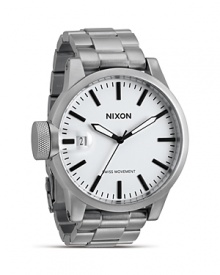 Nixon gives us another one to watch. Designed for maximum performance and style with three hand Swiss movement and a boldly sized dial, this piece makes time. Nixon gives us another one to watch. Designed for maximum performance and style with three hand Swiss movement and a boldly sized dial, this piece makes time.