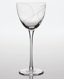 Fluid scrolls glide freely around this crystal goblet from Noritake. Easy to match with any decor, the fresh and whimsical Eternal Wave collection is a timeless look for fine dining or luxurious everyday meals. Coordinates with Platinum Wave dinnerware. Fluid scrolls glide freely around this crystal goblet from Noritake. Easy to match with any decor, the fresh and whimsical Eternal Wave collection is a timeless look for fine dining or luxurious everyday meals. Coordinates with Platinum Wave dinnerware.