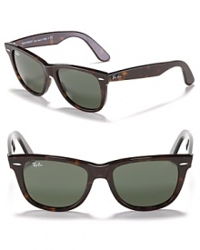 An American classic. Iconic Ray-Ban wayfarer sunglasses with polarized lenses define casual cool.