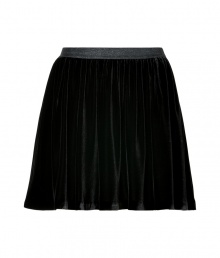 Ultra luxe with its rich black coloring, Juicy Coutures silky velvet mini-skirt counts as a must for rocker-chic looks - Shimmering elasticized waistband - Full skirt, mini-length - Wear with a graphic tee and biker boots Ultra luxe with its rich black coloring, Juicy Coutures silky velvet mini-skirt counts as a must for rocker-chic looks - Shimmering elasticized waistband - Full skirt, mini-length - Wear with a graphic tee and biker boots