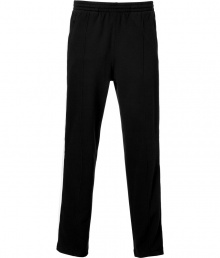 Work out without compromising on style in Ralph Laurens super soft fleece track pants - Drawstring waistband with black tie, white side stripes, zippered front slit pockets, front seams, embroidered red polo player at thigh - Straight leg - Wear with your favorite hoodie and bright sneakers Work out without compromising on style in Ralph Laurens super soft fleece track pants - Drawstring waistband with black tie, white side stripes, zippered front slit pockets, front seams, embroidered red polo player at thigh - Straight leg - Wear with your favorite hoodie and bright sneakers