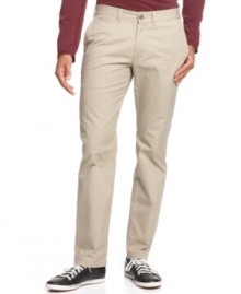 Color commentary. Saturate your style with the bold hue of these American Rag slim chinos. Color commentary. Saturate your style with the bold hue of these American Rag slim chinos.