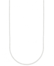 Sleek and stunning. Giani Bernini's lightweight cable chain necklace (1 mm) is set in sterling silver for a look that's most pleasing. Approximate length: 18 inches. Sleek and stunning. Giani Bernini's lightweight cable chain necklace (1 mm) is set in sterling silver for a look that's most pleasing. Approximate length: 18 inches.