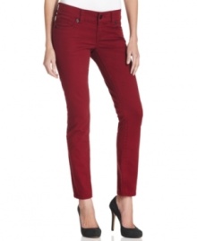 Colored jeans are now a fashion staple! Pick up this petite version from Seven7 for its flattering skinny fit and charming array of colors. Colored jeans are now a fashion staple! Pick up this petite version from Seven7 for its flattering skinny fit and charming array of colors.