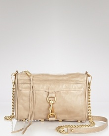 Take a shine to round-the-clock accessorizing with this metallic leather crossbody from Rebecca Minkoff. This bag adds cool glamour worn over the shoulder or tucked under your arm as a clutch. Take a shine to round-the-clock accessorizing with this metallic leather crossbody from Rebecca Minkoff. This bag adds cool glamour worn over the shoulder or tucked under your arm as a clutch.