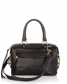 This mini shoulder bag packs a giant style punch with luxurious leather, gold tone hardware and jaunty tassel details. By Rebecca Minkoff This mini shoulder bag packs a giant style punch with luxurious leather, gold tone hardware and jaunty tassel details. By Rebecca Minkoff