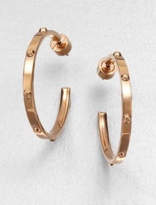 A simply yet edgy design featuring rivet details. BrassLength, about 1Post backImported A simply yet edgy design featuring rivet details. BrassLength, about 1Post backImported