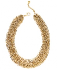 Links of luxury. A multitude of polished chains create an opulent collar necklace. Crafted in gold tone mixed metal; by Alfani. Approximate length: 17 inches + 3-inch extender. Links of luxury. A multitude of polished chains create an opulent collar necklace. Crafted in gold tone mixed metal; by Alfani. Approximate length: 17 inches + 3-inch extender.
