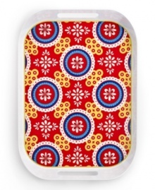 Set a better picnic table with the Montecito serving tray from QSquared. Vivid blooms and durable melamine create a sensational, worry-free way to dine poolside or on the patio. Set a better picnic table with the Montecito serving tray from QSquared. Vivid blooms and durable melamine create a sensational, worry-free way to dine poolside or on the patio.