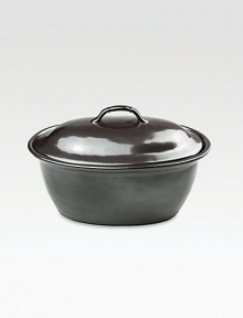With its ability to go from oven-to-table, this gleaming, versatile vessel will quickly become one of your kitchen's go-to pieces.Stoneware ceramicDishwasher safe4.5 quart capacity12 X 8.5 X 7Imported With its ability to go from oven-to-table, this gleaming, versatile vessel will quickly become one of your kitchen's go-to pieces.Stoneware ceramicDishwasher safe4.5 quart capacity12 X 8.5 X 7Imported
