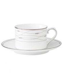 Set a sumptuous table with luxurious Precious Platinum dinnerware and dishes from Royal Doulton. Intertwining platinum lines and raised, dotted accents create a sophisticated, segmented design. Set a sumptuous table with luxurious Precious Platinum dinnerware and dishes from Royal Doulton. Intertwining platinum lines and raised, dotted accents create a sophisticated, segmented design.