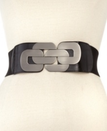 Hooray for hardware! Get linked in to exquisite accessorizing with this chic woven link belt that defines your shape and showcases your style. Hooray for hardware! Get linked in to exquisite accessorizing with this chic woven link belt that defines your shape and showcases your style.