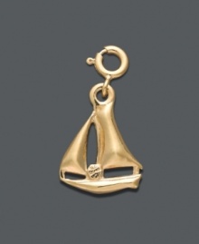 Make a splash in ocean-inspired style. 14k gold over sterling silver sailboat charm makes the perfect addition to any charm bracelet. Approximate drop: 1 inch. Make a splash in ocean-inspired style. 14k gold over sterling silver sailboat charm makes the perfect addition to any charm bracelet. Approximate drop: 1 inch.