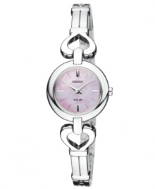 As vibrant as a sunset, this darling solar-powered watch from Seiko warms up any outfit. As vibrant as a sunset, this darling solar-powered watch from Seiko warms up any outfit.