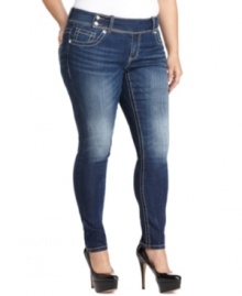 Snag the look of jeans and the comfort of leggings all in one style with Seven7 Jeans' plus size jeggings-- they're must-haves for the season! Snag the look of jeans and the comfort of leggings all in one style with Seven7 Jeans' plus size jeggings-- they're must-haves for the season!