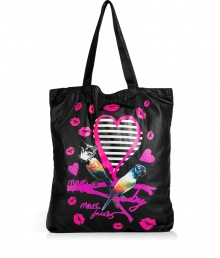 Work a fun graphic print into busy days with Marc by Marc Jacobs graffiti tote - Double top handles, inside back wall slot pocket with Velcro closure - Perfect for running errands or giving as a holiday gift Work a fun graphic print into busy days with Marc by Marc Jacobs graffiti tote - Double top handles, inside back wall slot pocket with Velcro closure - Perfect for running errands or giving as a holiday gift