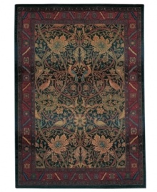 Traditional motifs get a modern overhaul on this sumptuously styled Sphinx area rug. Daring hues paint a chic, swirling pattern complete with vines, blossoms and birds. Made from soft polypropylene for superb durability. Traditional motifs get a modern overhaul on this sumptuously styled Sphinx area rug. Daring hues paint a chic, swirling pattern complete with vines, blossoms and birds. Made from soft polypropylene for superb durability.