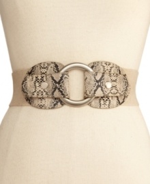 This Style&co. stretch belt adds exotic fierceness with faux-snake detail. The pullback closure cinches up your biting look. This Style&co. stretch belt adds exotic fierceness with faux-snake detail. The pullback closure cinches up your biting look.