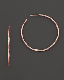 From the Rosé collection, hammered hoop earrings in rose gold. Designed by Ippolita.