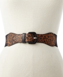 Cinch up your look with a fierce touch of fashion. Leopard print spices up the tabs of this stretch belt by Style&co. Cinch up your look with a fierce touch of fashion. Leopard print spices up the tabs of this stretch belt by Style&co.
