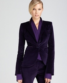 Bring glamour to your winter looks with this Rachel Zoe tuxedo jacket in rich velvet.