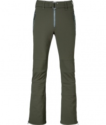 Stay stylish from the lodge to the slopes in these ultra-luxe ski pants from Jet Set - Zip fly, zippered side pockets, adjustable belt, flared zippered ankles, elasticized band at the ankle with silicon for hold - Slim, flared silhouette - Style with a cashmere pullover, weather boots, and a sleek parka