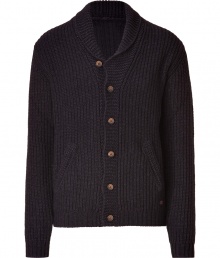 A timeless classic with limitless wearing possibilities, Woolrichs ribbed shawl collar cardigan is a must for your winter knitwear wardrobe - Shawl collar, long sleeves, chunky ribbed knit trim, button-down front, slit pockets - Classic fit - Wear with flannels, cords and weather boots A timeless classic with limitless wearing possibilities, Woolrichs ribbed shawl collar cardigan is a must for your winter knitwear wardrobe - Shawl collar, long sleeves, chunky ribbed knit trim, button-down front, slit pockets - Classic fit - Wear with flannels, cords and weather boots