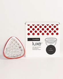 Add this solution to your Tanda skincare system and reveal a more youthful, luminous complexion.The new Luxe Skin Rejuvenation Photofacial Treatment Head uses a super-luminous LED array to deliver concentrated beams of red light therapy for a fractional phototherapy effect. Coupled with sonic vibration and gentle warming in a unique massaging treatment head, these complementary technologies deliver a professional photofacial experience for soft, smooth, glowing skin.- Effectively treats fine lines and wrinkles with only two treatments a week- One device, multiple skin rejuvenation benefits- Fights dullness for a radiant complexion- Moisturizes to nourish dry skin for a healthy looking glow- Improves rough texture for smooth, soft skin - Firms and plumps for visibly younger looking skin- FDA cleared for the treatment of fine lines and wrinkles in the periorbital regionTo note:- Tanda treatment heads can only be used in conjunction with the Tanda handpiece- Tanda handpiece is sold separately Add this solution to your Tanda skincare system and reveal a more youthful, luminous complexion.The new Luxe Skin Rejuvenation Photofacial Treatment Head uses a super-luminous LED array to deliver concentrated beams of red light therapy for a fractional phototherapy effect. Coupled with sonic vibration and gentle warming in a unique massaging treatment head, these complementary technologies deliver a professional photofacial experience for soft, smooth, glowing skin.- Effectively treats fine lines and wrinkles with only two treatments a week- One device, multiple skin rejuvenation benefits- Fights dullness for a radiant complexion- Moisturizes to nourish dry skin for a healthy looking glow- Improves rough texture for smooth, soft skin - Firms and plumps for visibly younger looking skin- FDA cleared for the treatment of fine lines and wrinkles in the periorbital regionTo note:- Tanda treatment heads can only be used in conjunction with the Tanda handpiece- Tanda handpiece is sold separately