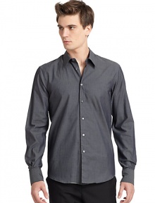 THE LOOKTailored fit silhouetteChevron striped designShirt collarFront button closure Long button cuff sleeves Shirttail hemBack yoke and seam detailsTHE MATERIALCottonCARE & ORIGINMachine washMade in Italy THE LOOKTailored fit silhouetteChevron striped designShirt collarFront button closure Long button cuff sleeves Shirttail hemBack yoke and seam detailsTHE MATERIALCottonCARE & ORIGINMachine washMade in Italy