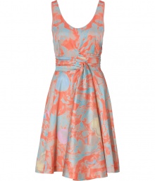 Infuse your look with spring-ready style with this ultra-feminine frock from Cacharel - Round neck, sleeveless, fitted bodice with pleat-detailed wide waistband, full skirt, all-over print, concealed back zip closure - Pair with statement sandals and a leather clutch Infuse your look with spring-ready style with this ultra-feminine frock from Cacharel - Round neck, sleeveless, fitted bodice with pleat-detailed wide waistband, full skirt, all-over print, concealed back zip closure - Pair with statement sandals and a leather clutch