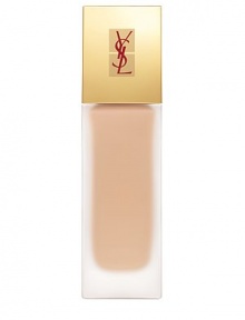 At last, a foundation that offers coverage and radiance! The new, indispensable classic Yves Saint Laurent foundation. A must-have for the most perfect complexion yet -- a customized experience of beauty that enhances and illuminates the complexion. This unique fluid foundation gives the complexion a satiny, natural-looking, dazzling finish and unrivaled radiance. At last, a foundation that offers coverage and radiance! The new, indispensable classic Yves Saint Laurent foundation. A must-have for the most perfect complexion yet -- a customized experience of beauty that enhances and illuminates the complexion. This unique fluid foundation gives the complexion a satiny, natural-looking, dazzling finish and unrivaled radiance.