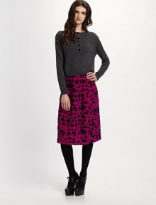 Bold print accentuates this midi-length silhouette of sumptuous silk, finished tiered side panels.High waistband Center back zipper Pull-on style About 25 long Silk Dry clean Made in USA of imported fabric Bold print accentuates this midi-length silhouette of sumptuous silk, finished tiered side panels.High waistband Center back zipper Pull-on style About 25 long Silk Dry clean Made in USA of imported fabric