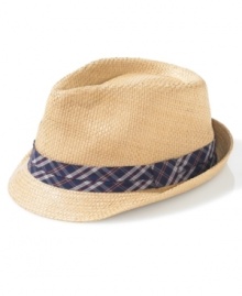A modern twist on an old style. This straw fedora from American Rag will transform you into a gentleman with classic taste. A modern twist on an old style. This straw fedora from American Rag will transform you into a gentleman with classic taste.