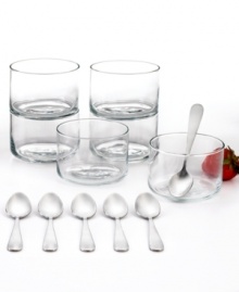 Indulge a little. Perfectly proportioned for one-person desserts, these mini bowls from The Cellar's collection of serveware and serving dishes play host to ice cream sundaes or berry parfaits. With six spoons, sized to match. Includes two tasty recipe ideas. Indulge a little. Perfectly proportioned for one-person desserts, these mini bowls from The Cellar's collection of serveware and serving dishes play host to ice cream sundaes or berry parfaits. With six spoons, sized to match. Includes two tasty recipe ideas.