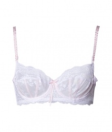Stylish bra in fine pale rose synthetic fiber - outstandingly comfortable due to stretch content - model Dentelle by designer and top model Elle MacPherson - luxurious underwire bra in hip boudoir lace optic with floral pattern - non-lined 3/4 cups and slim adjustable straps - hook closure - fashionable balconnet shape, perfect for wide necklines - ideal, soft to the touch fit - creates a dream cleavage - stylish, sexy, seductive - pairs with almost all outfits Stylish bra in fine pale rose synthetic fiber - outstandingly comfortable due to stretch content - model Dentelle by designer and top model Elle MacPherson - luxurious underwire bra in hip boudoir lace optic with floral pattern - non-lined 3/4 cups and slim adjustable straps - hook closure - fashionable balconnet shape, perfect for wide necklines - ideal, soft to the touch fit - creates a dream cleavage - stylish, sexy, seductive - pairs with almost all outfits