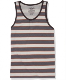 Be a little loud. Casual style gets bold in stripes and a pop of color with this tank from American Rag. Be a little loud. Casual style gets bold in stripes and a pop of color with this tank from American Rag.