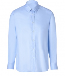 With its crisp, classic coloring and clean modern look, Marc Jacobs cotton button-down is a luxe essential tailored to four-season sophistication - Classic collar, long sleeves, buttoned cuffs, button-down front, shirttail hemline - Contemporary straight fit - Wear with pullovers and broken-in jeans, or to work with silk ties and sharply cut suits