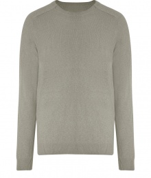 Bring refined style to any look with this luxe cashmere-blend sweater from Vince - Crew neck, long sleeves, slim fit, ribbed cuffs and hem - Wear with trousers, chinos, or straight leg jeans